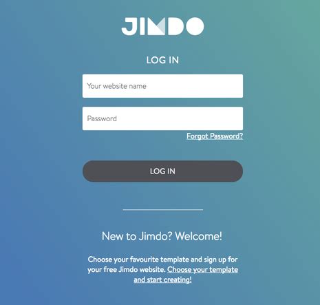 jimdo login